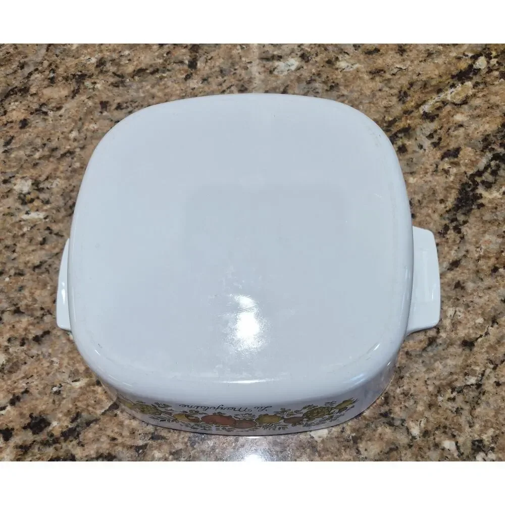 Vintage Corning Ware 2QT Casserole Dish Spice of Life L'Echalote A-2-B w/Lid USA